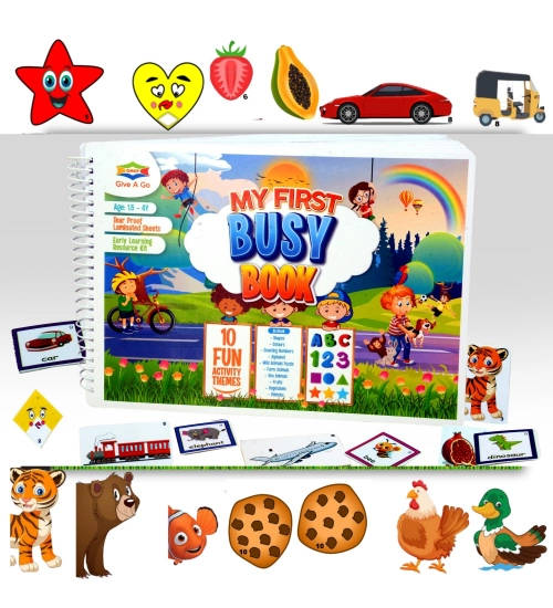 My First Busy Book – Fun And Educational Activity Kit for Kids (2-4 Years, Multicolor)