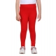 Girl's Cotton Lycra Solid Elasticated Leggings (Red) Girl's Cotton Lycra Solid Elasticated Leggings (Red)