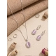Women's Brass Silver Plated Pendant Set (Pink) Women's Brass Silver Plated Pendant Set (Pink)