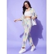 Women's Polyester Floral 3-4th Sleeve Co-Ord Set (Multicolor)