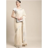 Women's Linen Cotton Printed Saree With Unstitched Blouse 5.5Mtr (Cream) Women's Linen Cotton Printed Saree With Unstitched Blouse 5.5Mtr (Cream)