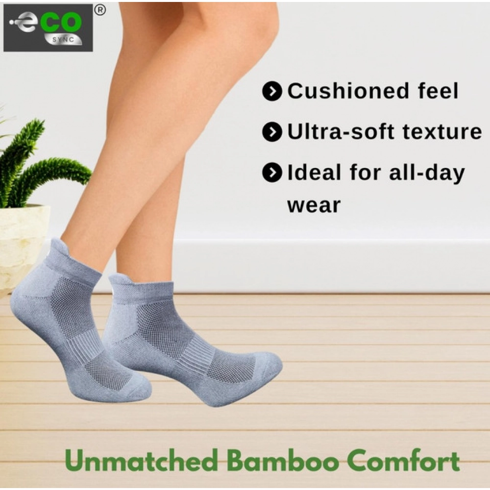 4_Pair Set Unisex Casual Cotton Printed Ankle Length Socks (Multicolor)