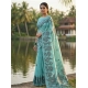 Women's Linen Cotton Printed Saree With Unstitched Blouse 5.5Mtr (Sea Green)