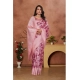 Women's Banarasi Silk Jaquard Woven Saree With Unstitched Blouse 5.5Mtr (Pink)