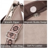 Women's PU Leather Zipper Sling Bag (Beige)
