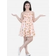 Girl's Rayon Printed Sleeveless Dress (Orange) Girl's Rayon Printed Sleeveless Dress (Orange)