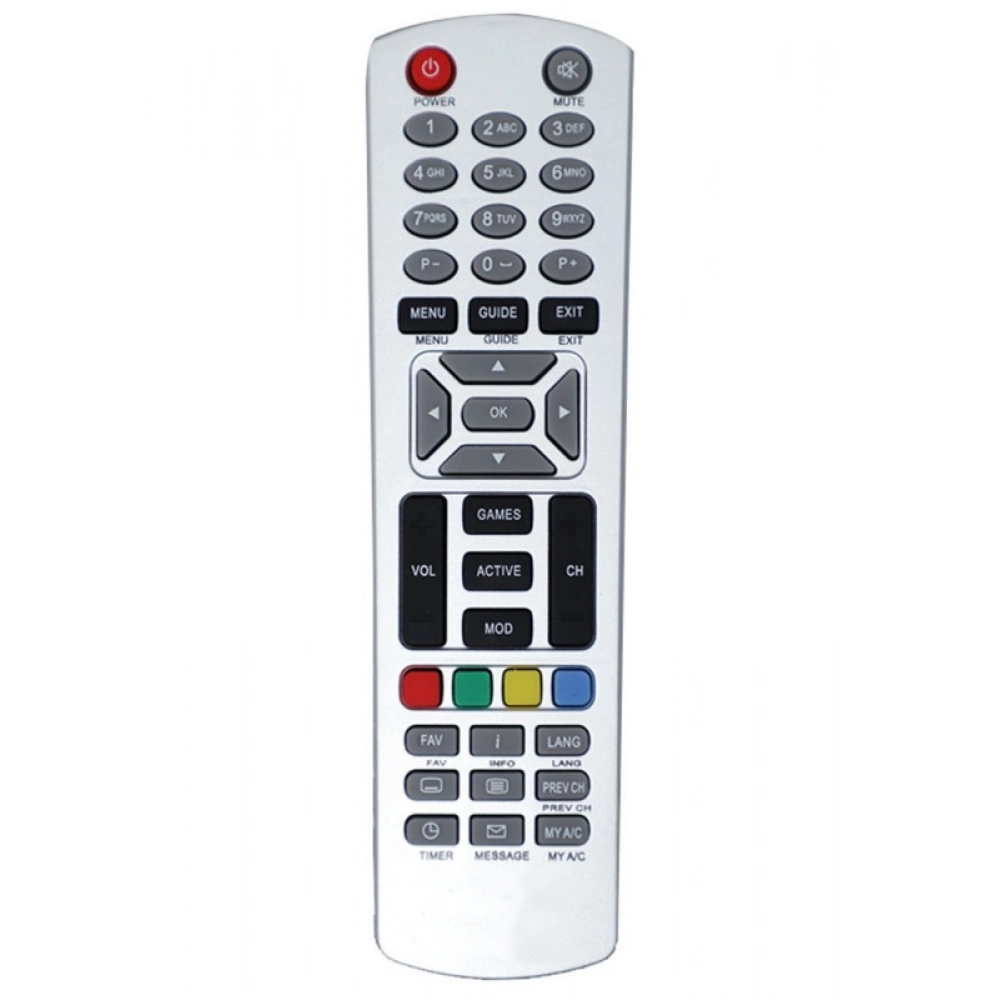 Ecomoye Set Top Box Remote No. 10 (No Recording), Compatible/Replacement for DishTV Zenega - 4 DTH Remote Control, White (Exactly Same Remote will Only Work)