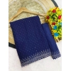 Women's Georgette Stone Work Saree With Unstitched Blouse 5.5Mtr (Blue) Women's Georgette Stone Work Saree With Unstitched Blouse 5.5Mtr (Blue)