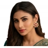 Women's Zinc Alloy Gold Plated Stud Earrings (Multicolor)