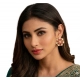 Women's Zinc Alloy Gold Plated Stud Earrings (Multicolor)
