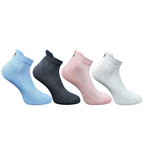 4_Pair Set Unisex Casual Cotton Printed Ankle Length Socks (Multicolor)