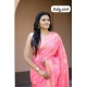 Women's Soft Lichi Silk Printed Saree With Unstitched Blouse 5.5Mtr (Pink)