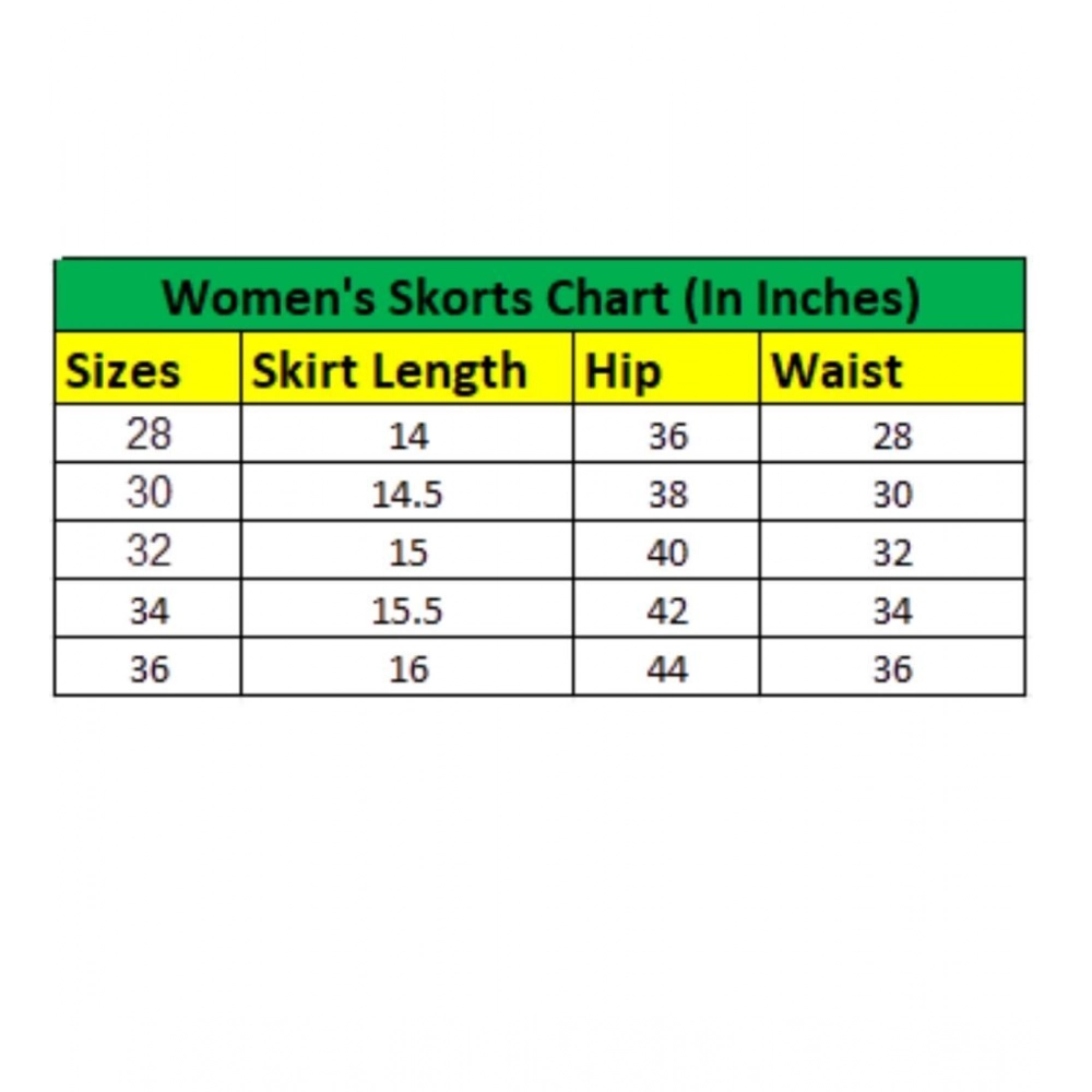Women's Denim Lycra Solid Zip Closure Skorts (Navy)