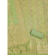 Women's Banarasi Silk Printed Unstitched Salwar Suit Material With Dupatta (Pista, 3Mtrs)