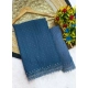 Women's Georgette Stone Work Saree With Unstitched Blouse 5.5Mtr (Grey)