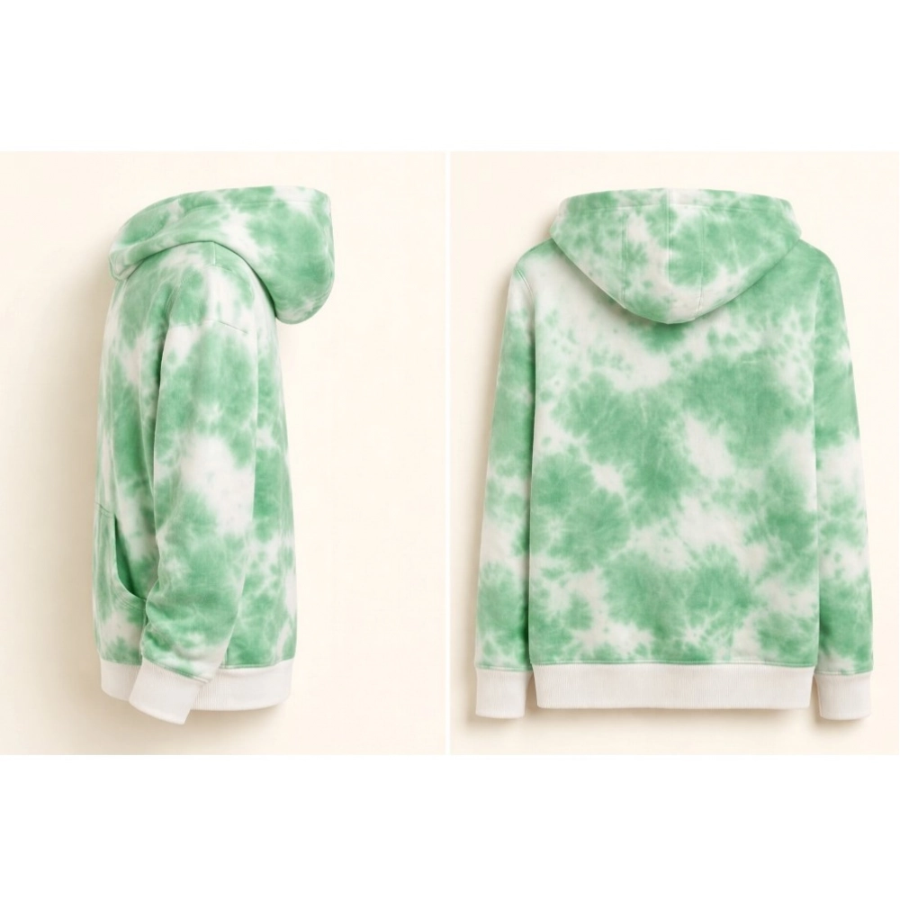 Men's Cotton Tie &amp; dye Hoodie (Green)