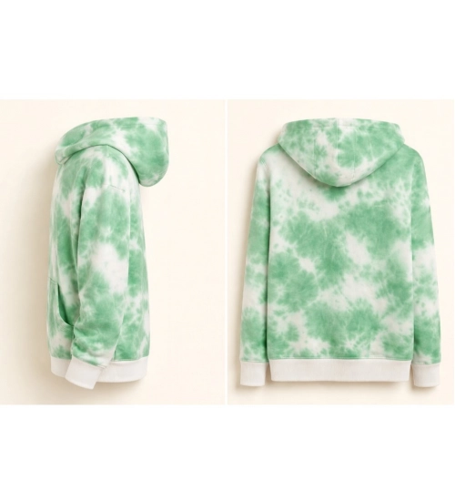 Men's Cotton Tie &amp; dye Hoodie (Green)
