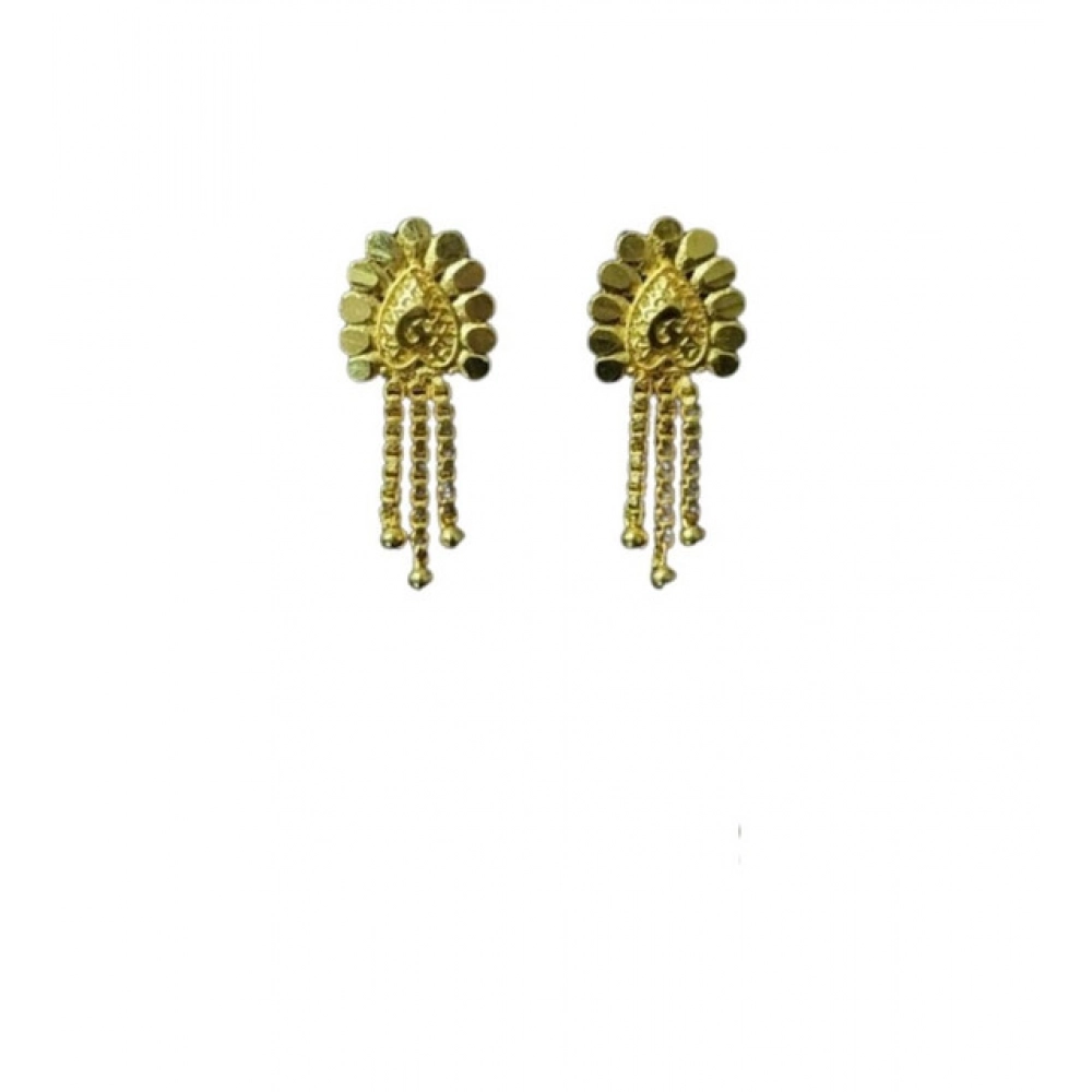 Women's Pack of_2 Brass Gold-Plated Earrings (Gold)