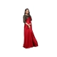 Women's Satin Solid Saree With Unstitched Blouse 5.5Mtr (Red)