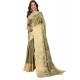 Women's Jacquard Saree With Unstitched Blouse 5.5Mtr (Olive)