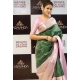 Women's Litchi silk Printed Saree With Unstitched Blouse (Green) Women's Litchi silk Printed Saree With Unstitched Blouse (Green)