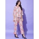 Women's Polyester Floral 3-4th Sleeve Co-Ord Set (Multicolor) Women's Polyester Floral 3-4th Sleeve Co-Ord Set (Multicolor)