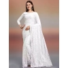 Women's Net Self Design Saree With Unstitched Blouse 5.5Mtr (White) Women's Net Self Design Saree With Unstitched Blouse 5.5Mtr (White)