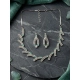 Women's Brass Silver Plated Necklace set (Turquoise)
