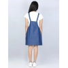Girl's Denim Solid Sleeveless Dress (Blue) Girl's Denim Solid Sleeveless Dress (Blue)