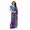 Women's Georgette Printed Saree With Unstitched Blouse 5.5Mtr (Purple) Women's Georgette Printed Saree With Unstitched Blouse 5.5Mtr (Purple)