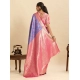 Women's Faux_Banarasi_Silk Woven Saree With Unstitched Blouse 5.5Mtr (Blue)