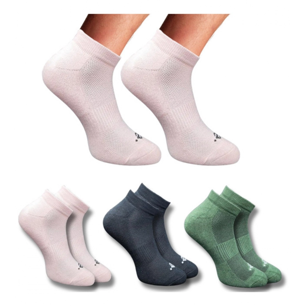 3_Pair Set Unisex Casual Cotton Printed Low Cut Socks (Multicolor)