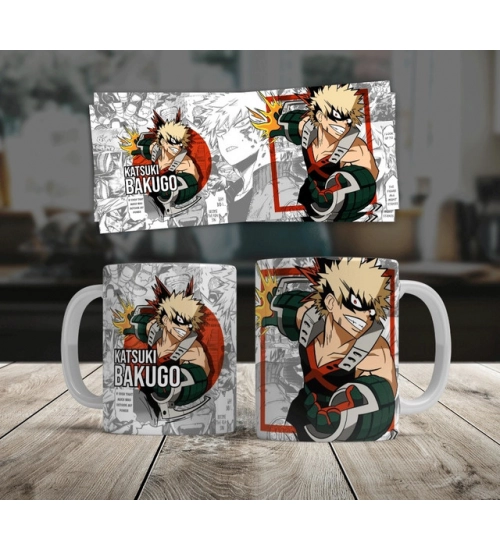 Anime Katsuki Bakugo Ceramic Printed Coffee Mug (White) Anime Katsuki Bakugo Ceramic Printed Coffee Mug (White)