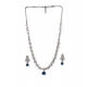 Women's Brass Silver Plated Necklace set (Blue) Women's Brass Silver Plated Necklace set (Blue)