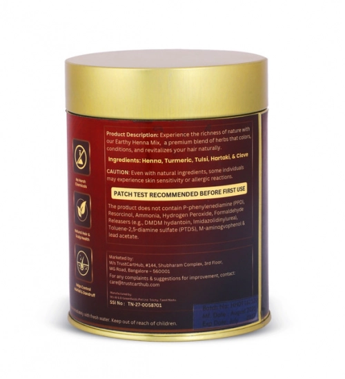 Women's Vixa Naturals Dark Brown Mix Hair Color | Henna Powder for Hair | Natural Black Herbal Hair Dye | Organic Mehndi with Indigo, Tulsi, Baheda &amp; Thankuni | 25g x 8