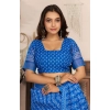 Women's Faux Linen Geometric Print Ready to wear Saree With Unstitched Blouse 5.5Mtr (Blue) Women's Faux Linen Geometric Print Ready to wear Saree With Unstitched Blouse 5.5Mtr (Blue)