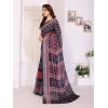 Women's Linen Cotton Printed Saree With Unstitched Blouse 5.5Mtr (Black) Women's Linen Cotton Printed Saree With Unstitched Blouse 5.5Mtr (Black)