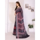 Women's Linen Cotton Printed Saree With Unstitched Blouse 5.5Mtr (Black) Women's Linen Cotton Printed Saree With Unstitched Blouse 5.5Mtr (Black)