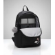 Unisex PU Leather Solid Medium Zipper Backpack (Black)