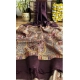 Women's Tussar Silk Madhubani Saree With Unstitched Blouse 5.5Mtr (Coffee)