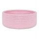 Cotton 8x3 Inch Round 1 Pcs Bedside Organizer (Pink)