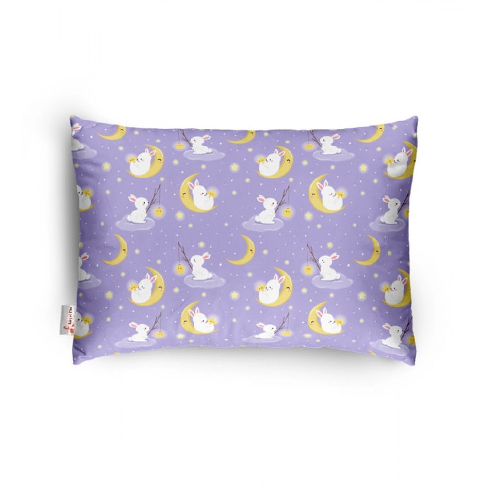 Soft Plush Printed Baby Infant Pillow for Kids Age 1 To 5 Years (Purple)