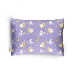 Soft Plush Printed Baby Infant Pillow for Kids Age 1 To 5 Years (Purple)