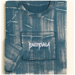 Men's Cotton Acid wash T-shirt (Blue)